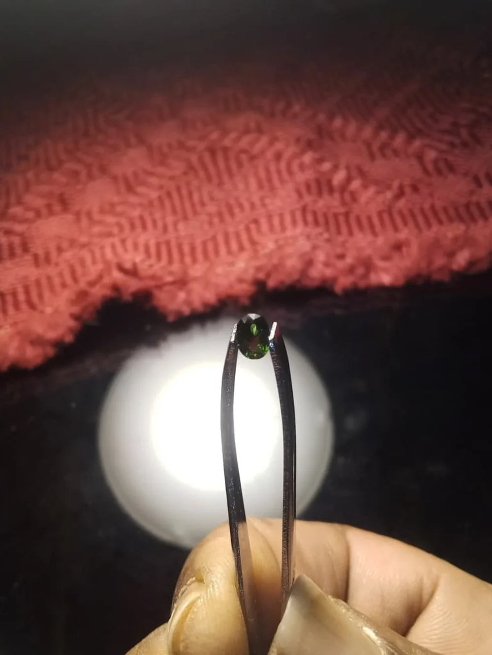 RARE Natural .30ct VS Oval Deep Green Chrome Tourmaline